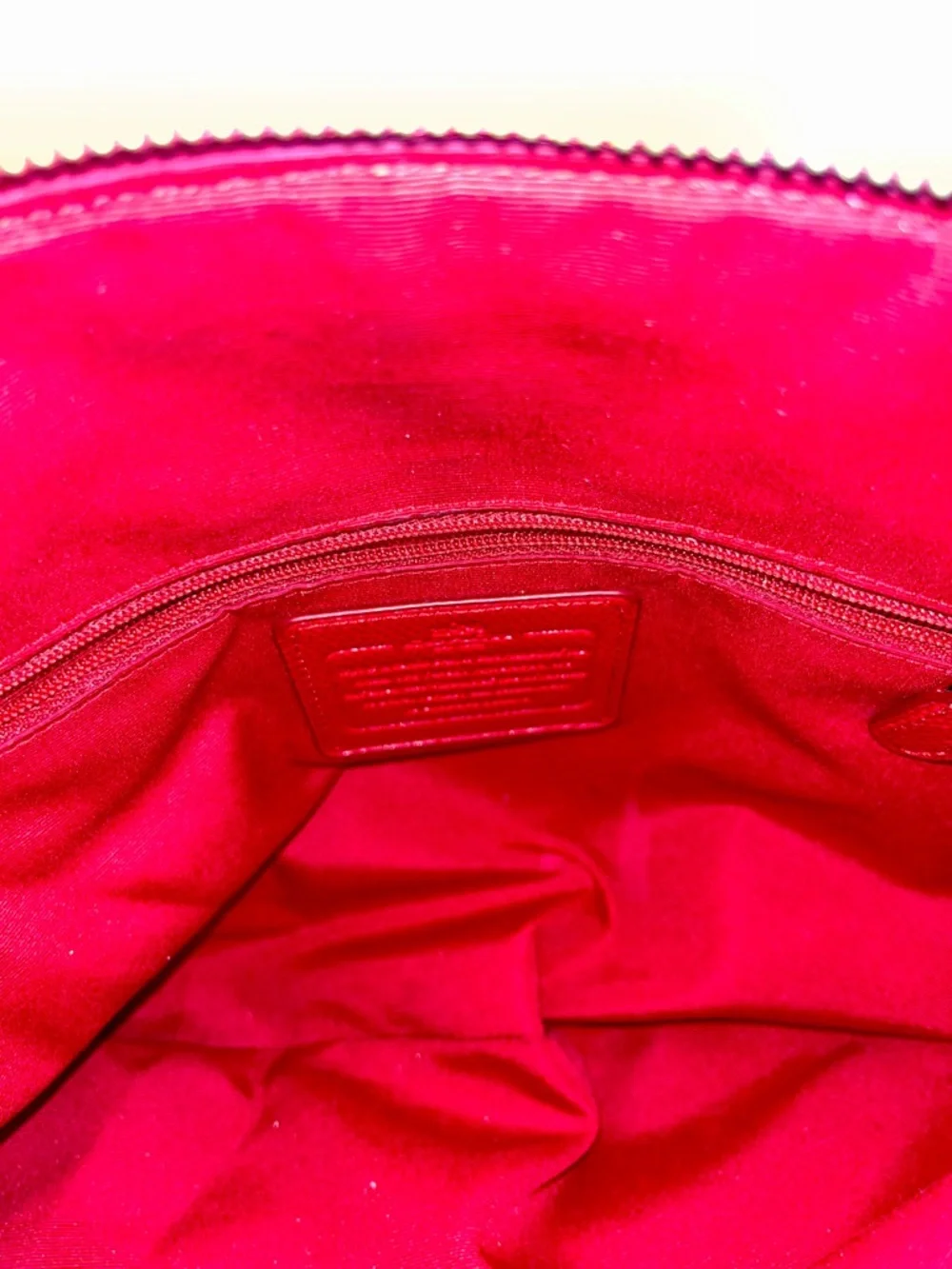 Vintage Coach Red Leather Satchel with Gold Hardware - Picture 11 of 13